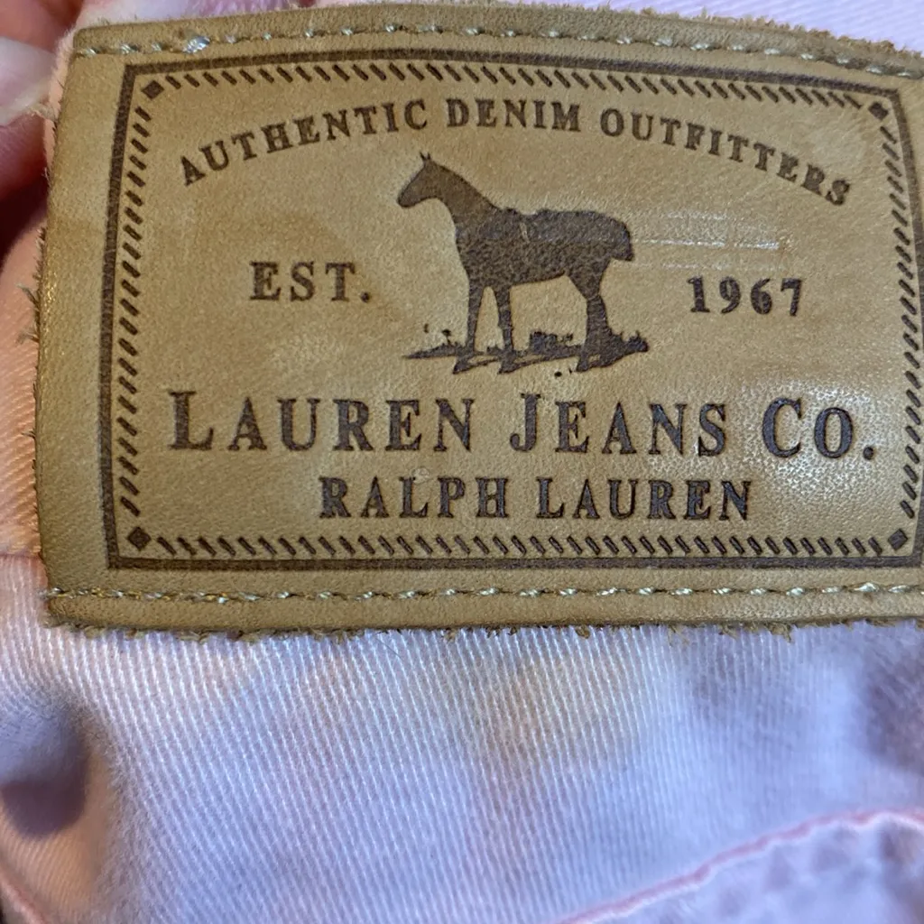 157 Ralph Lauren Green Tag Pink Preppy Capris Pants Jeans Size 10 - Image 6