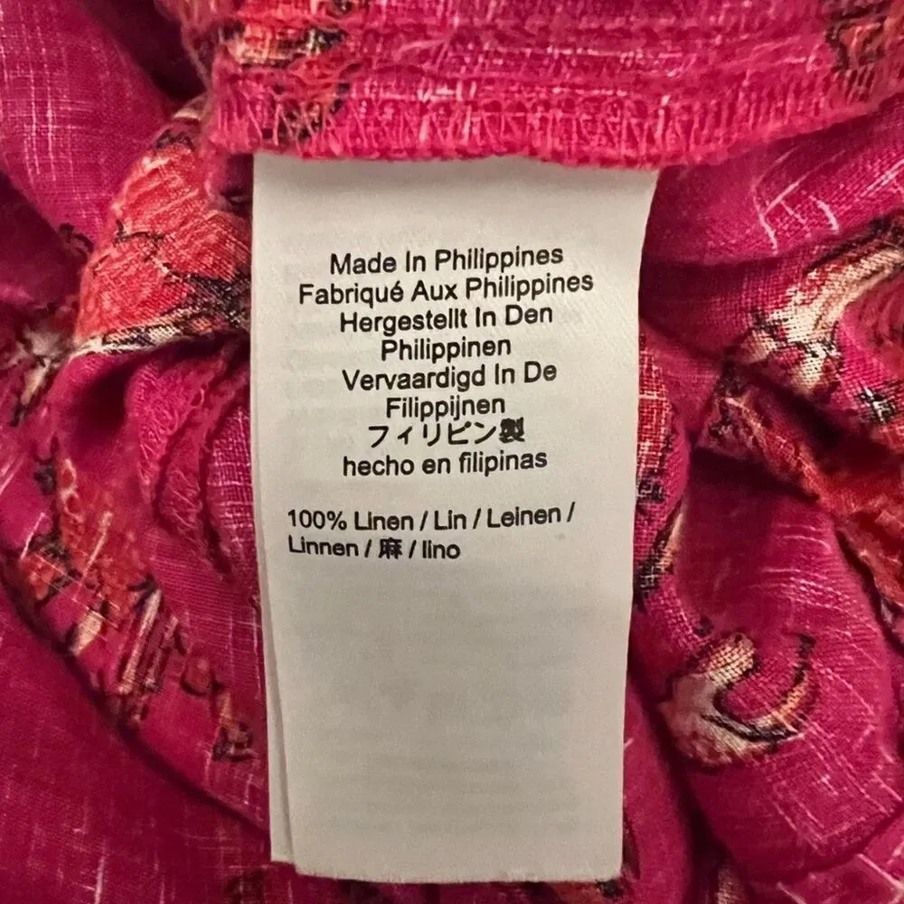 J. Crew Tie-waist linen pant in Ratti® king crab print Size 10 - Image 6