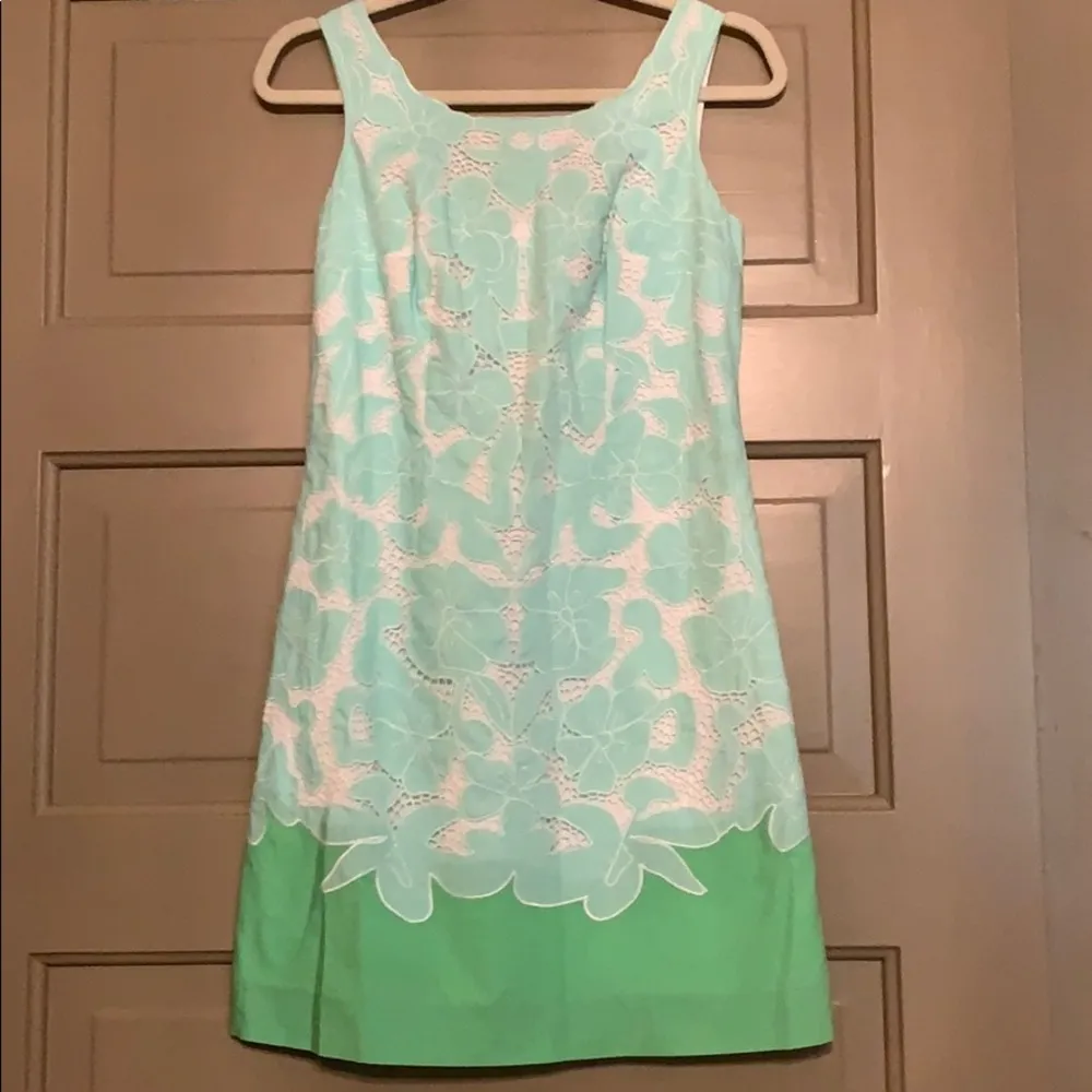 Lilly Pulitzer Ice Blue Eyelet Lace Capricia Dress - Image 2