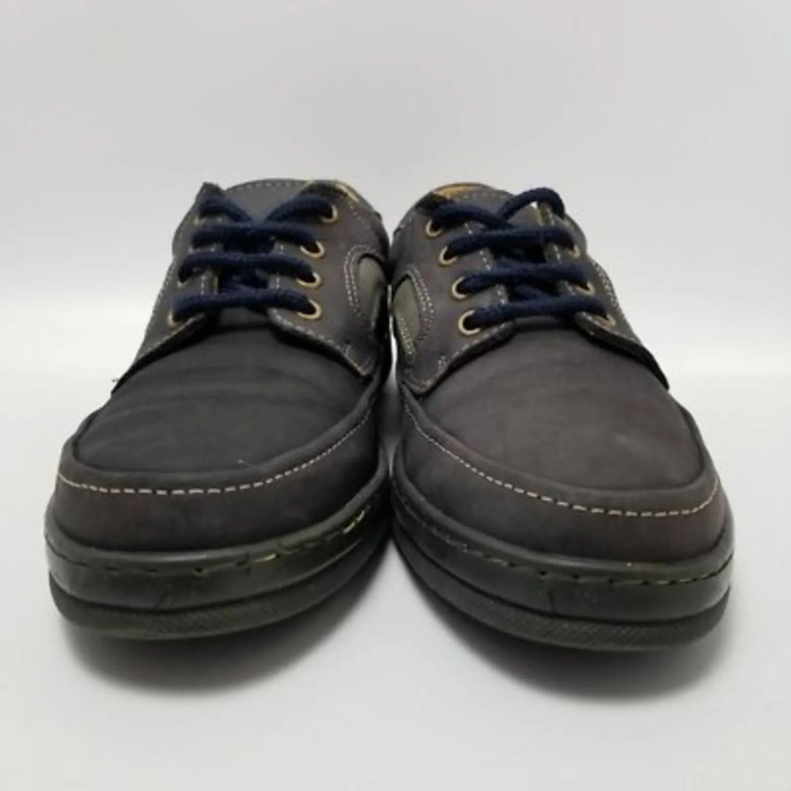 Ecoland Mens Leather Lace Up Sneakers Shoes Size 42 Gray - Image 10