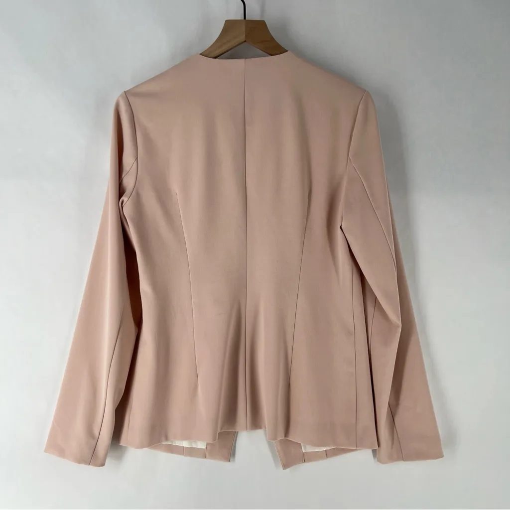 41 Hawthorn Womens Blush Petal Pink‎ Open Front Collarless Blazer Contemporary Pink Size M - Image 8