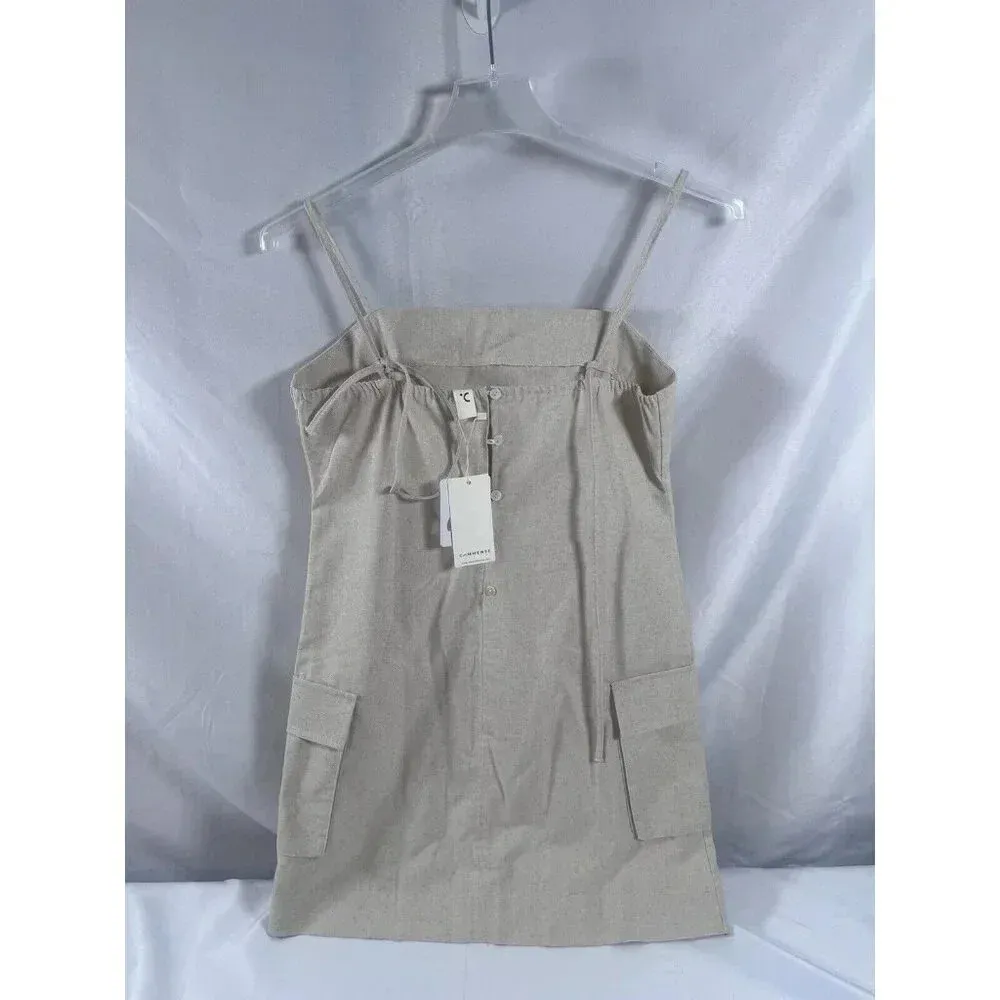 COMMENSE Cotton & Linen Pockets Cami Dress Size large NWT - Image 8