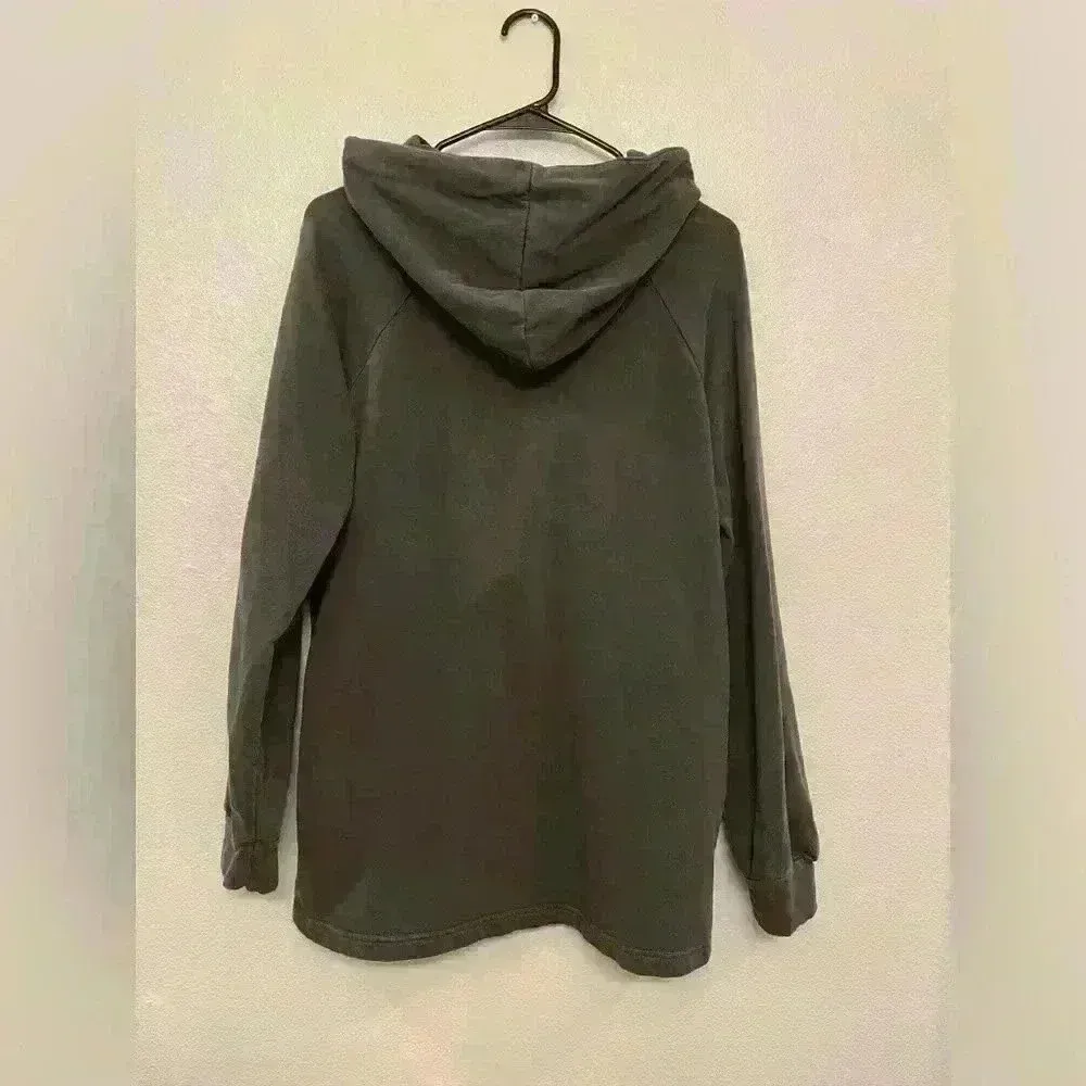 Lizalu‎ Women’s Khaki Lace Long Sleeveless Comfort Hoodie Size XL Green - Image 2