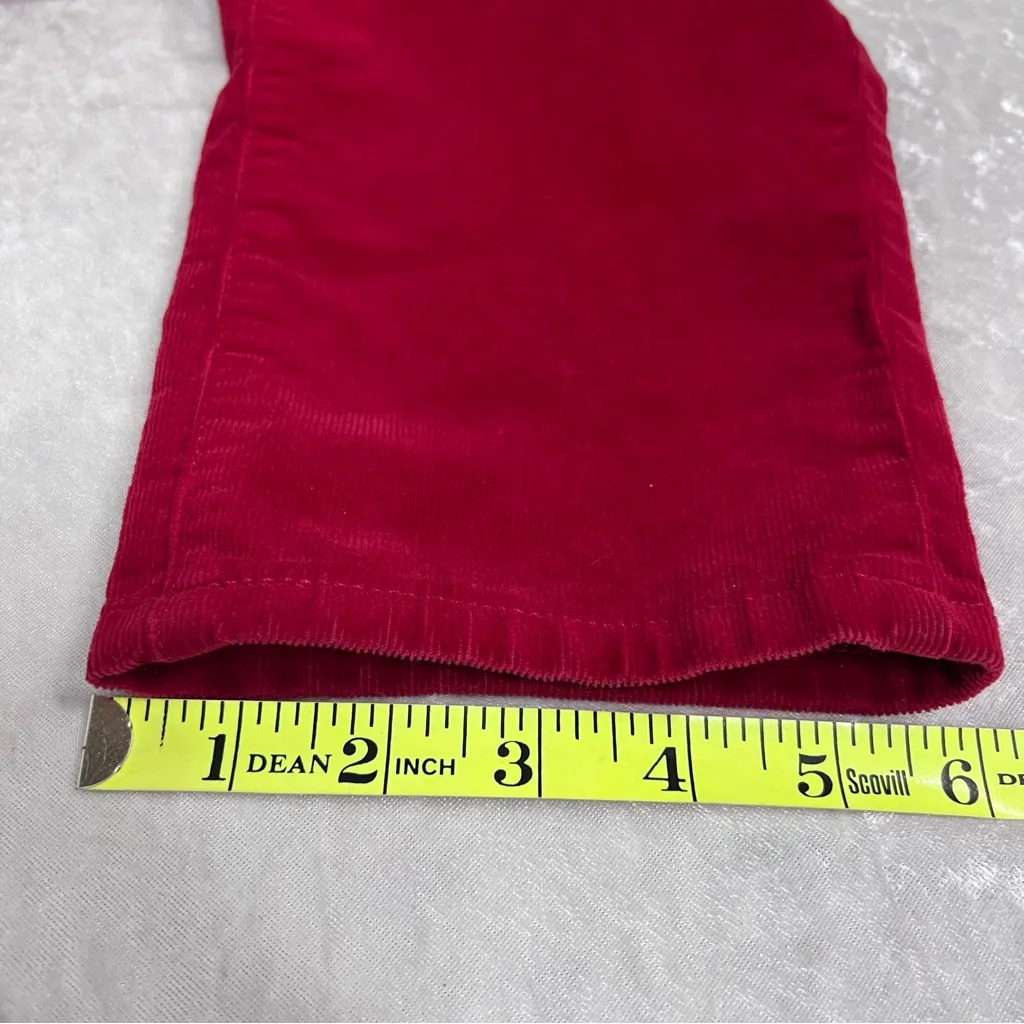 Talbots Women's Vibrant Red Corduroy straight leg pants 6P Jeans - Image 8