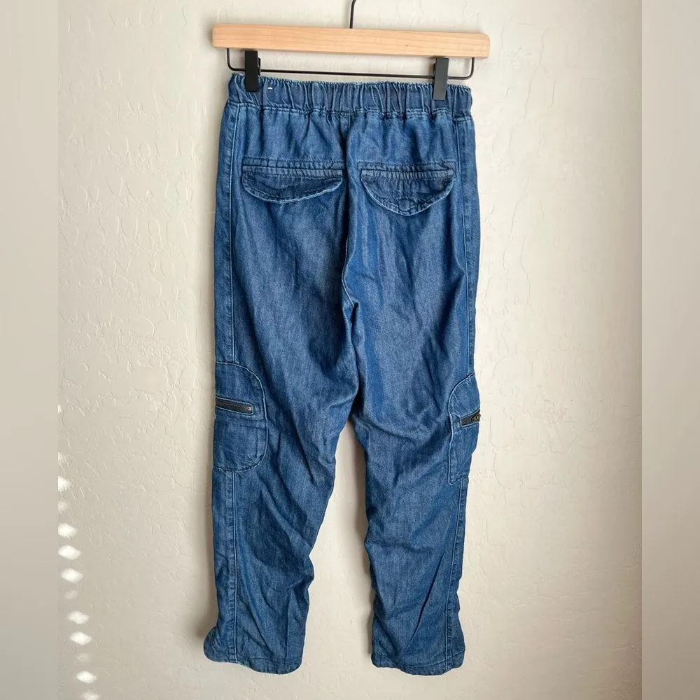 Anthropologie Pilcro Cottage Utility Cargo Jeans Blue Size XS - Image 6