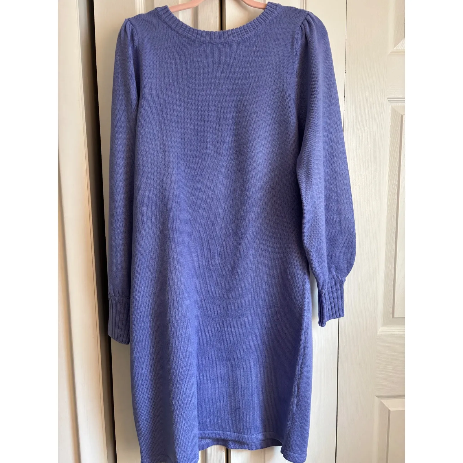 New York & Company Purple Lavender Button-Back Sweater Dress Size Large NWT - Image 7