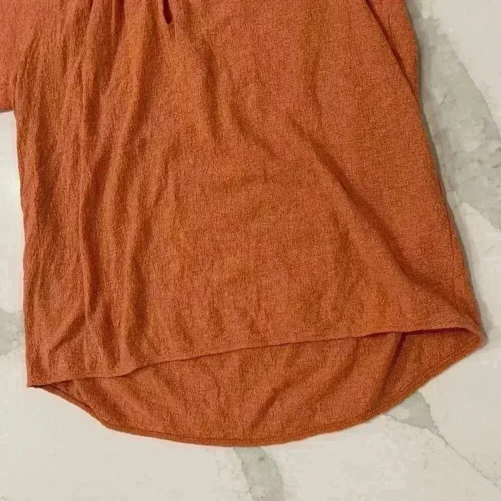 Madewell Texture Thread Tiered Sleeve Top Orange Scoop Neck Women's Small Boho - Image 2