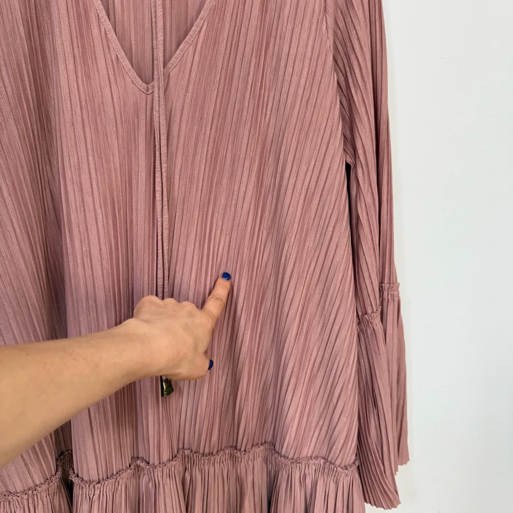 FREE PEOPLE We The Free Can’t Help It Mini Dress Rose Smoke Small - Image 9