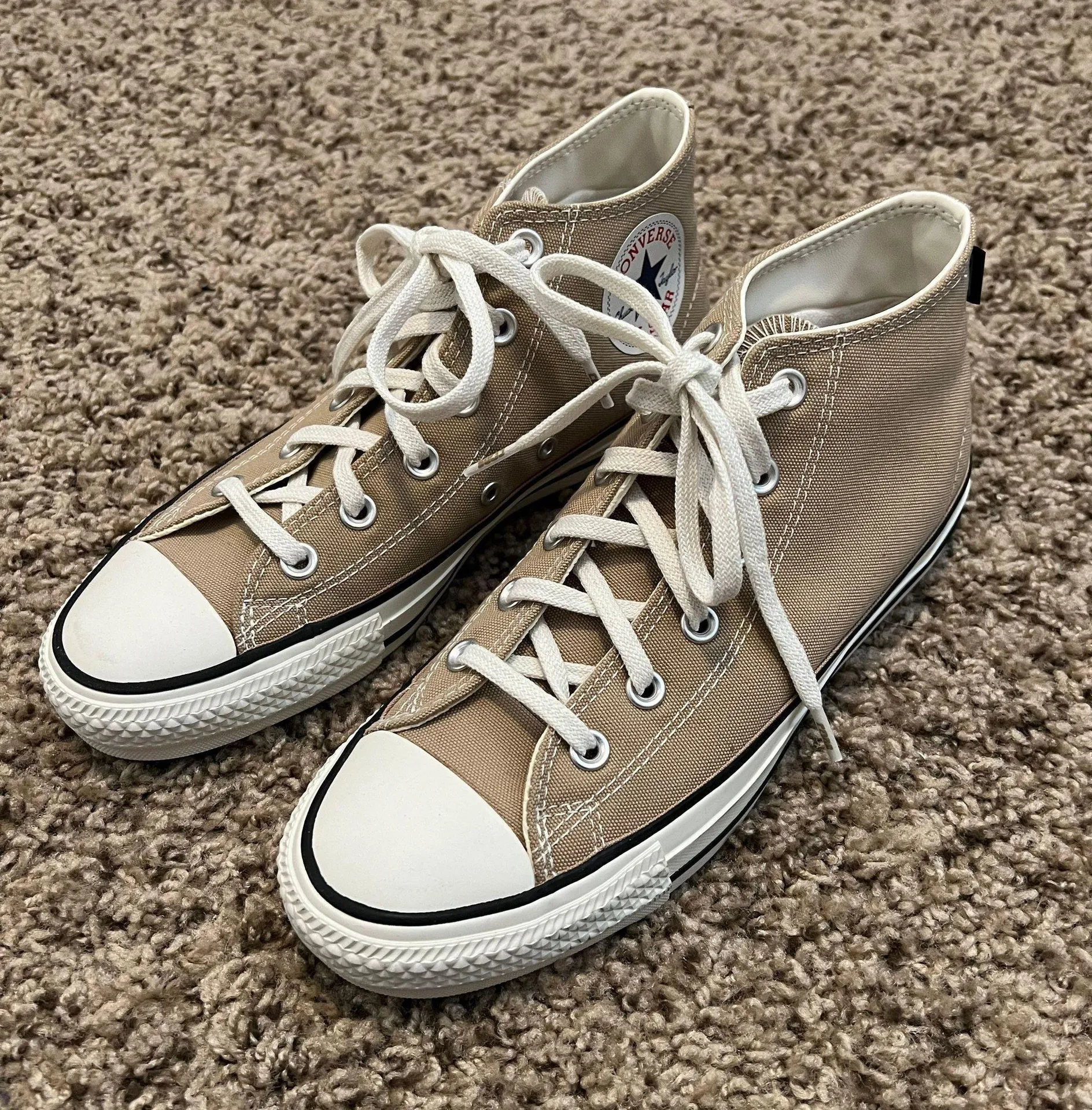 Chuck Taylor All Star High Top Sneakers Tan Size 8 Women’s - Image 2