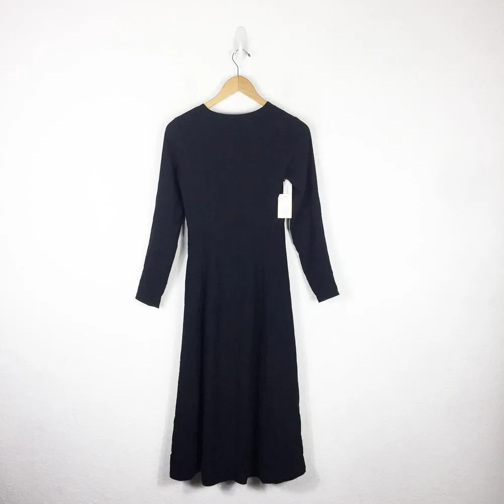 NWT Aritzia Wilfred Aubagne Black Midi Dress - Image 13