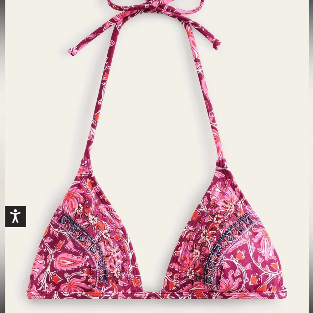 Boden Bead Embellished Bikini Top set size 16 - Image 4