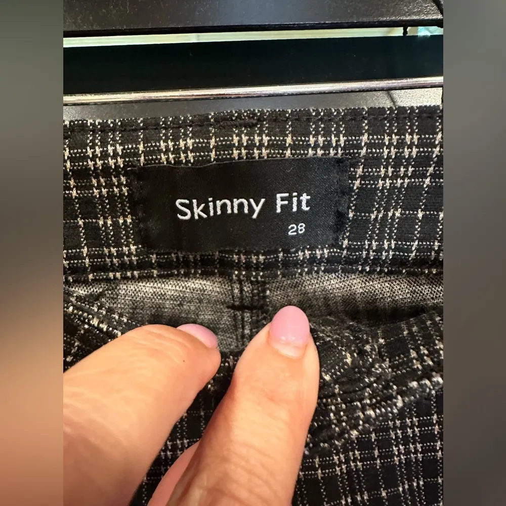 Skinny Collection Skinny Fit Pants Gray White Prince of Wales Check Size 28 - Image 4