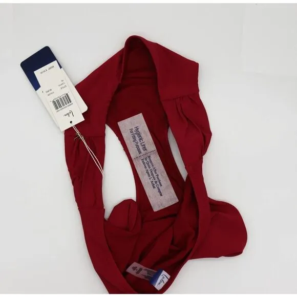 NEW Leilani St. Tropez shirred side basic pant bikini bottom, size 16, burgundy Red - Image 5