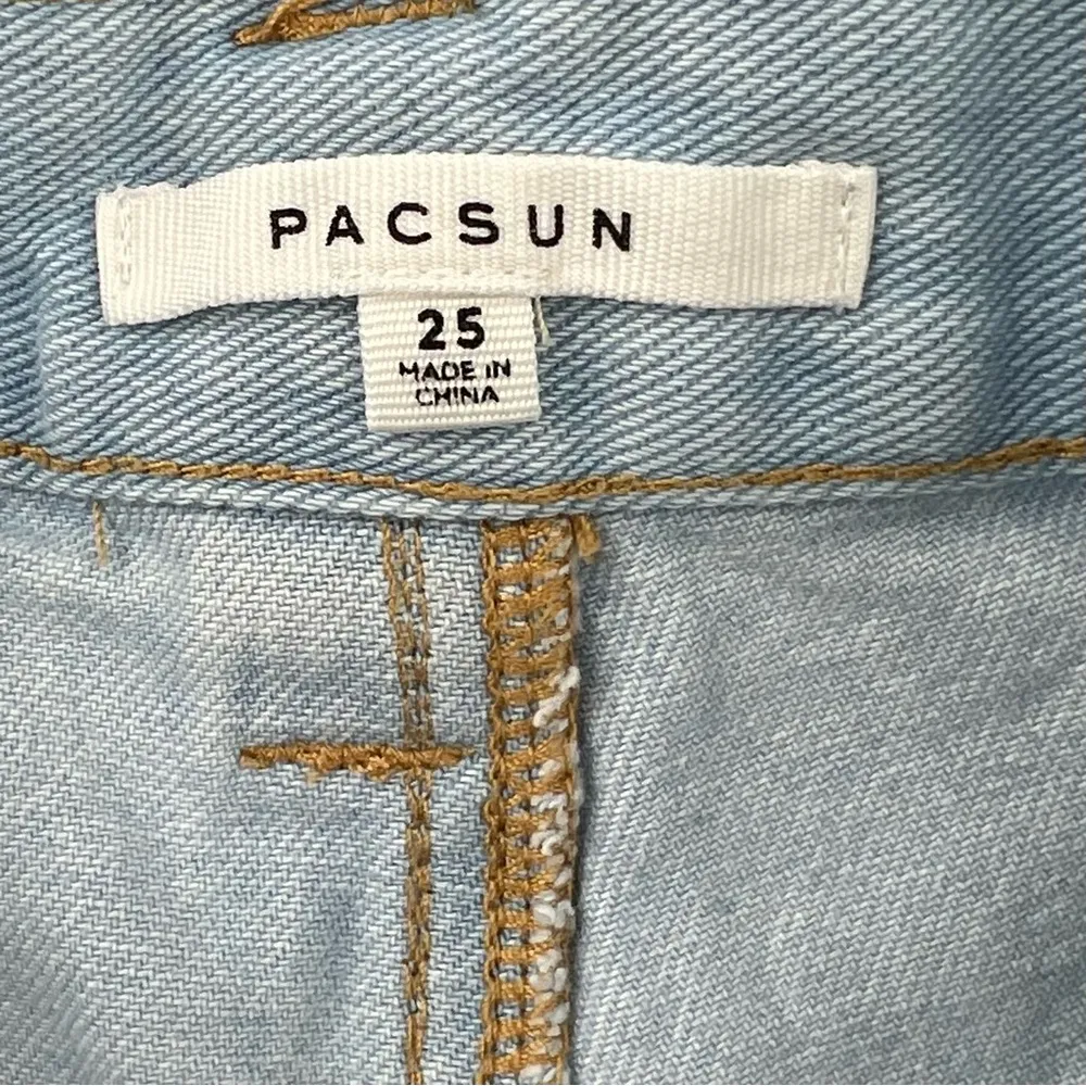 PacSun Blue Jean Shorts Color-Block Design - Image 6