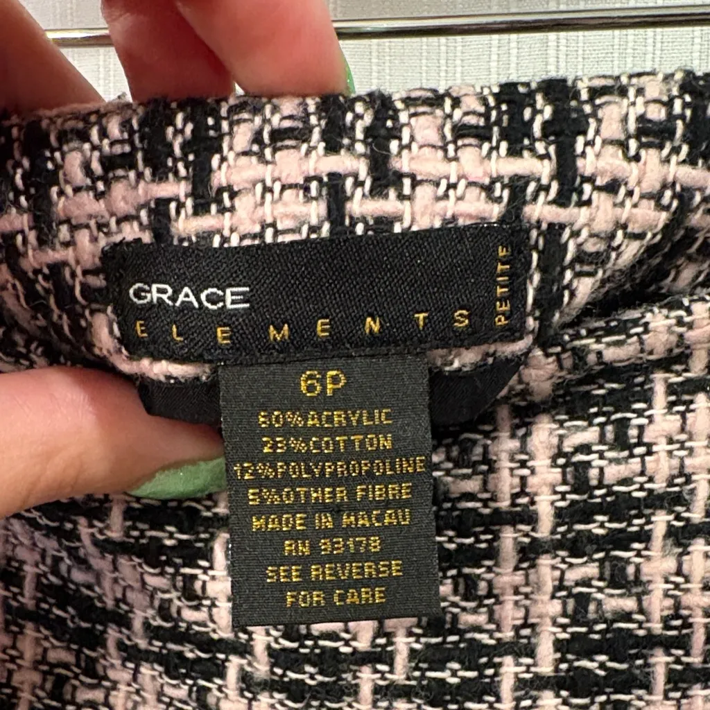 Grace Elements Y2K Tweed Mini Skirt - Image 2