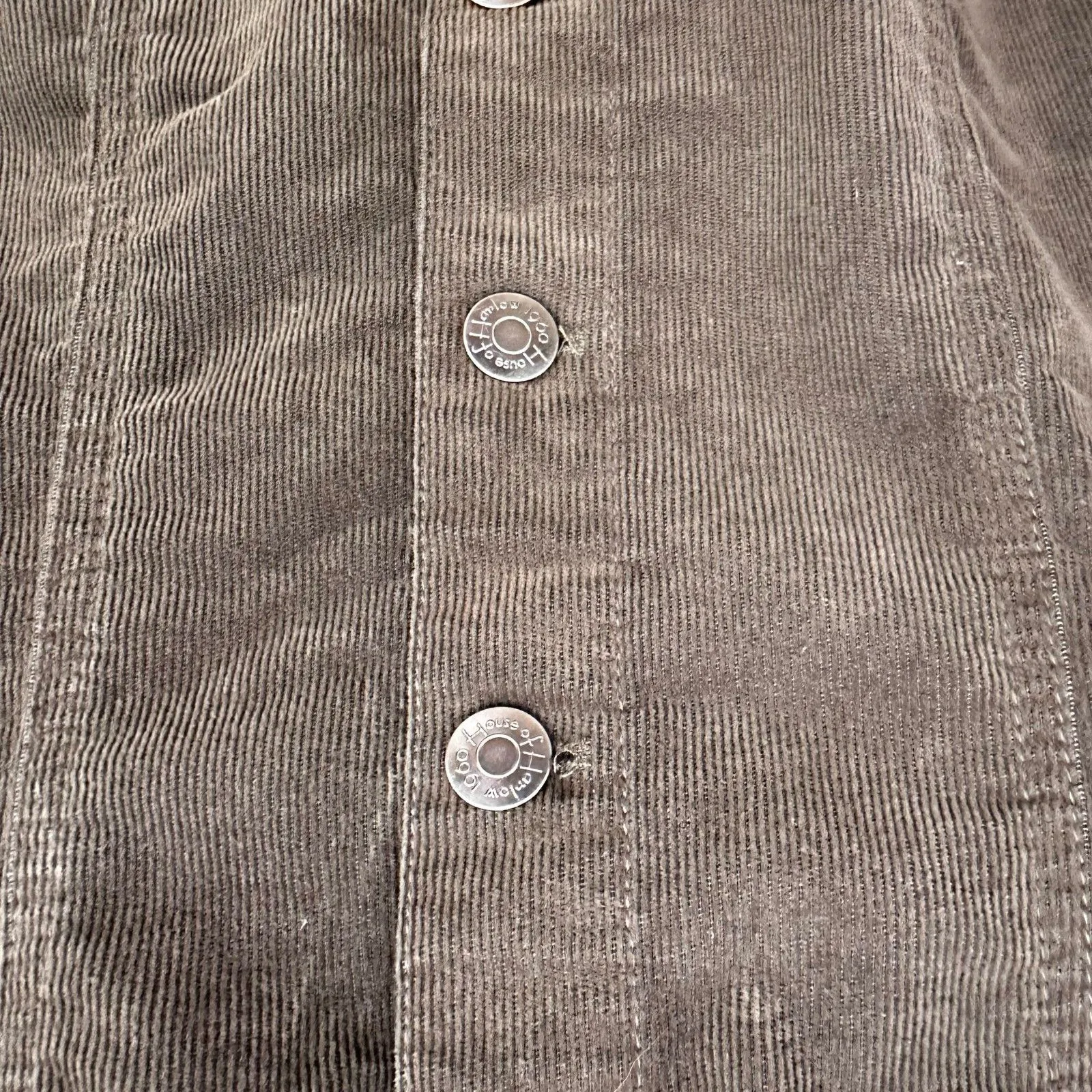 HOUSE OF HARLOW 1960 Corduroy Shirt Mini Dress‎ Green XS - Image 7