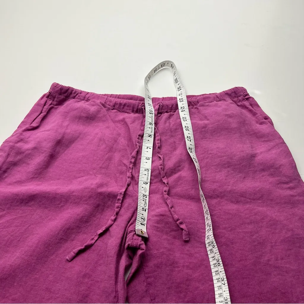 Nation LTD 100% Linen Pink Pants Women Size Small Coastal Pull-on Pockets *FLAW - Image 10