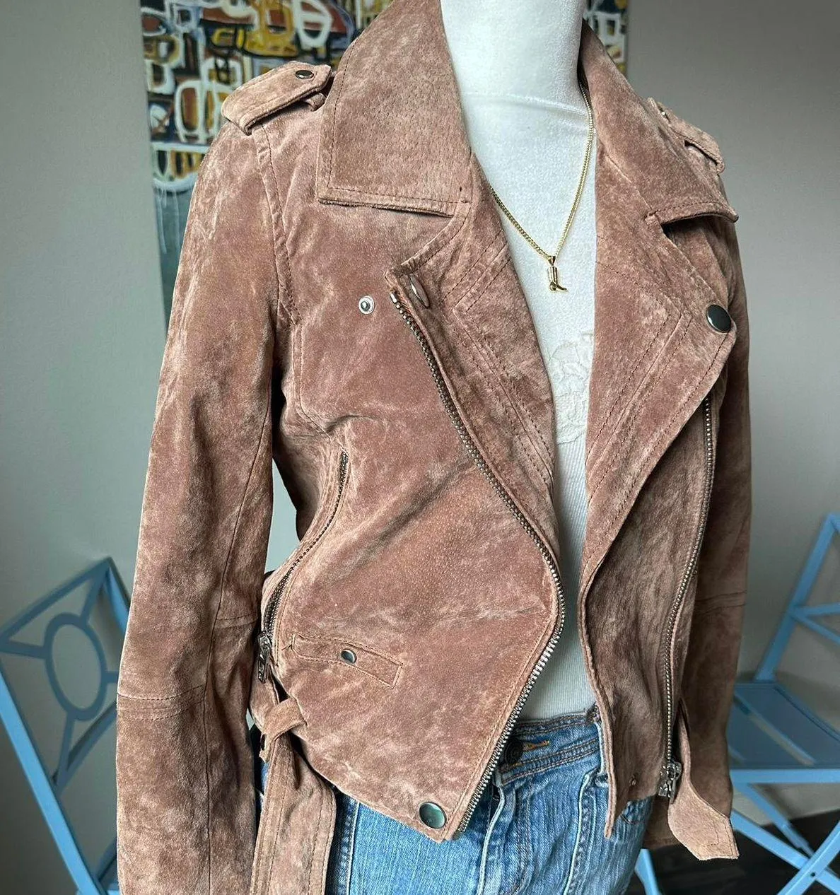 Chelsea And Violet Moto Leather Jacket  - Image 3