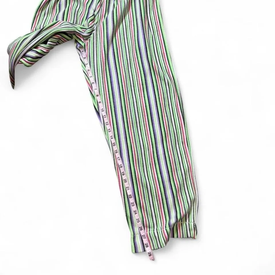 Colorful Vertical Striped Pajama Pants Size L - Image 6