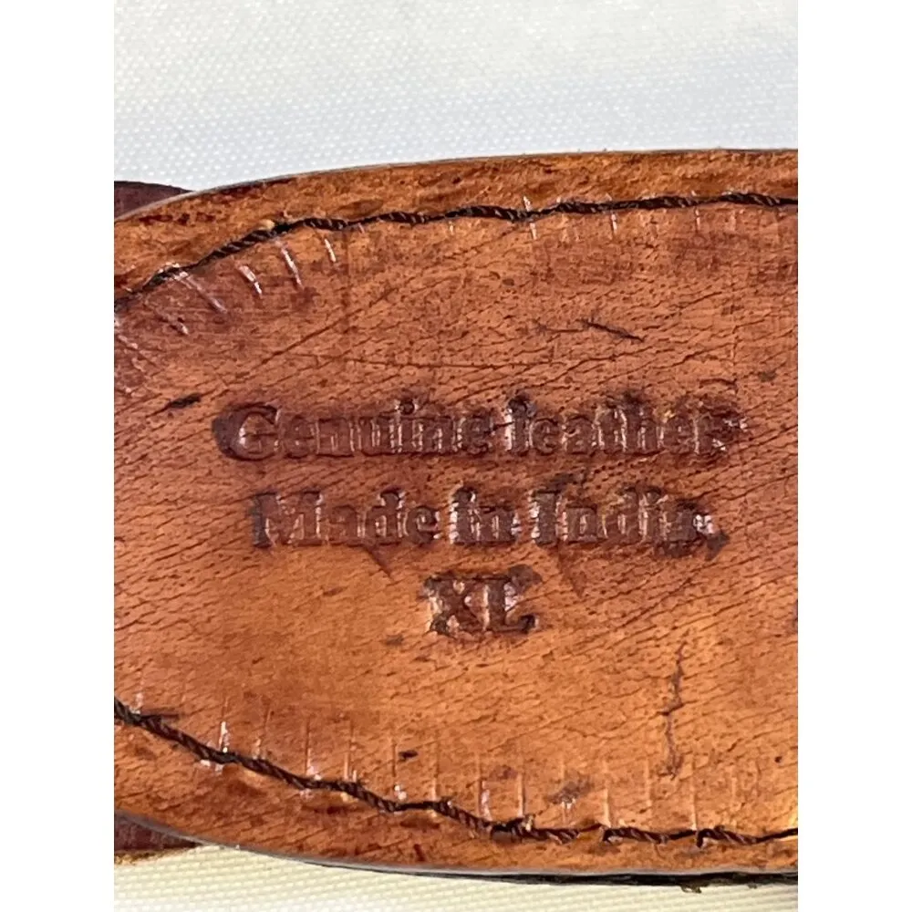 Vintage Women's Brown Genuine Leather Belt Size XL SKU 6289 - Image 7