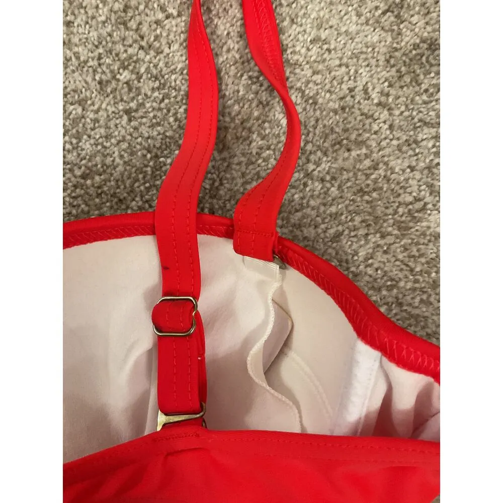 ModCloth Retro PinUp Pushup Red Bikini Top, L - Image 5
