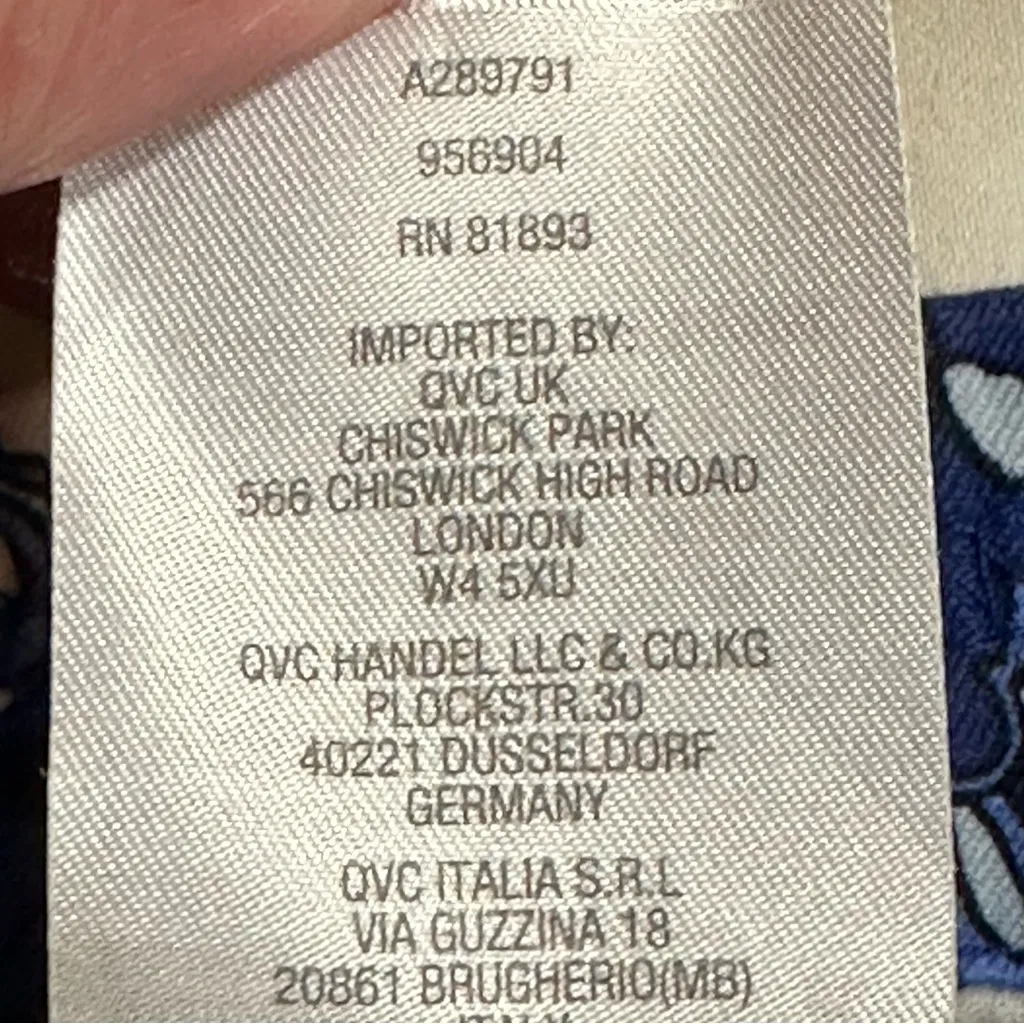 Isaac Mizrahi Live Blue Paisley Floral Ankle Pants 16T Preppy Resort Cruise - Image 9