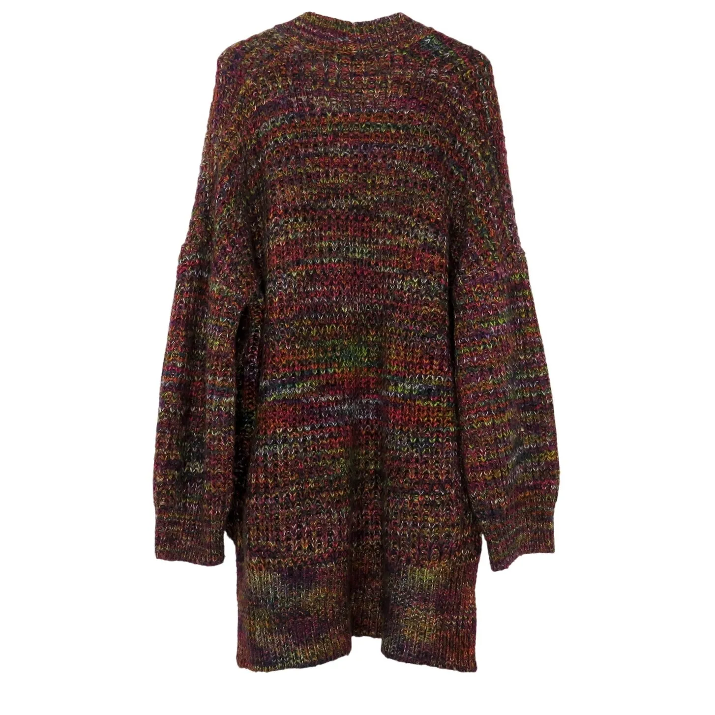Express Multicolor Rainbow Knit Long Cardigan Sweater Size Extra Small - Image 2