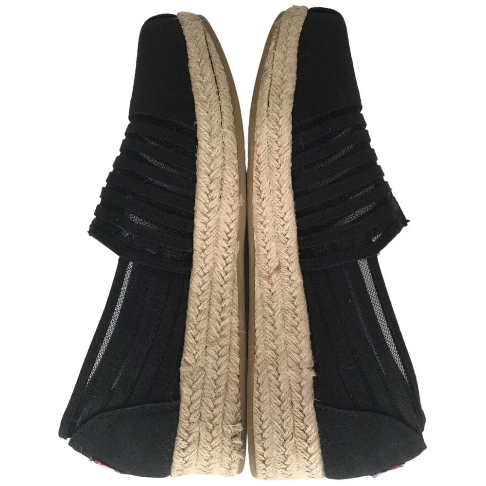 Skechers Bobs Espadrille Highlights 2.0 Homestretch Slip On Womens Shoe Black 9 - Image 5
