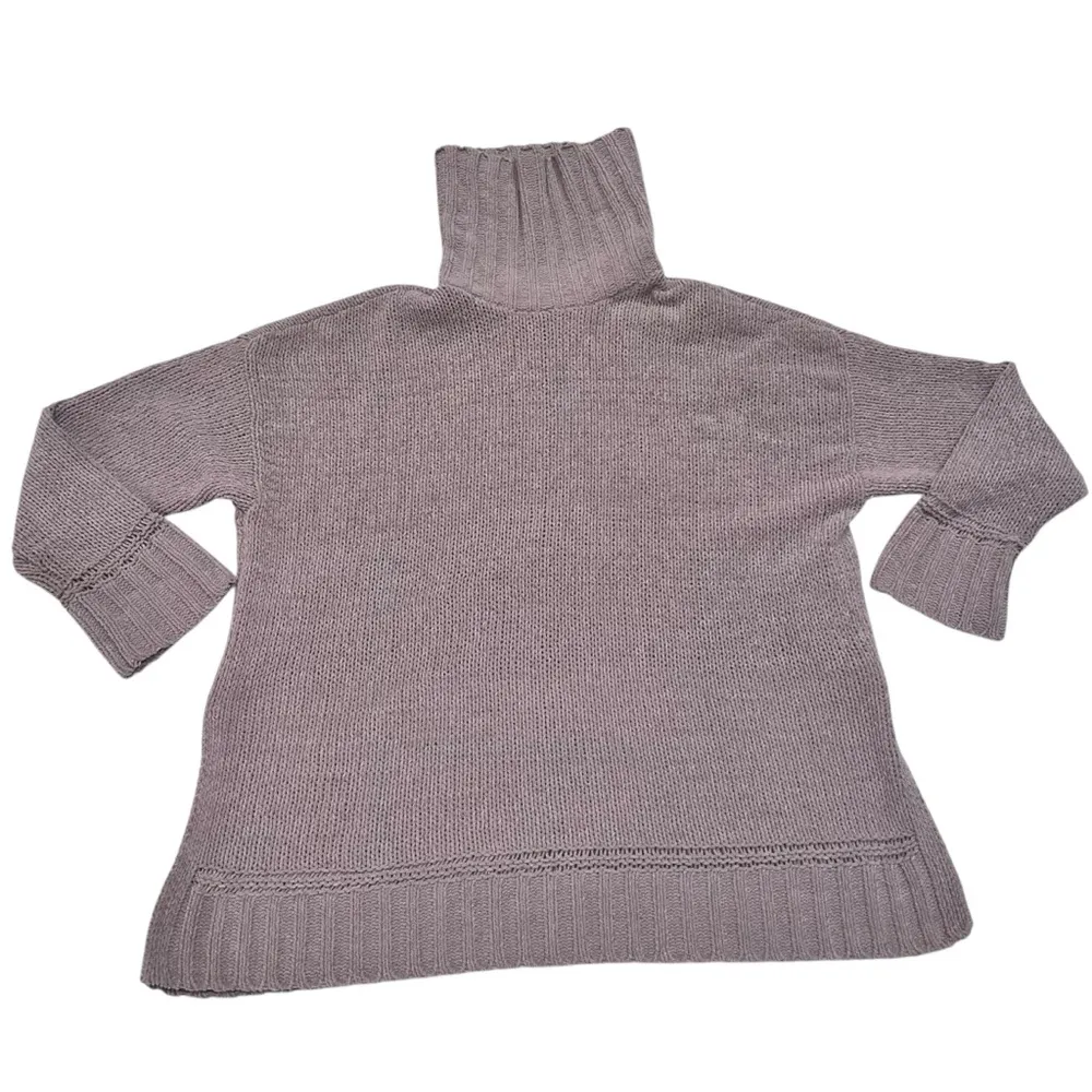 Aerie Oversized Purple Chenille Turtleneck Sweater size Medium - Image 2