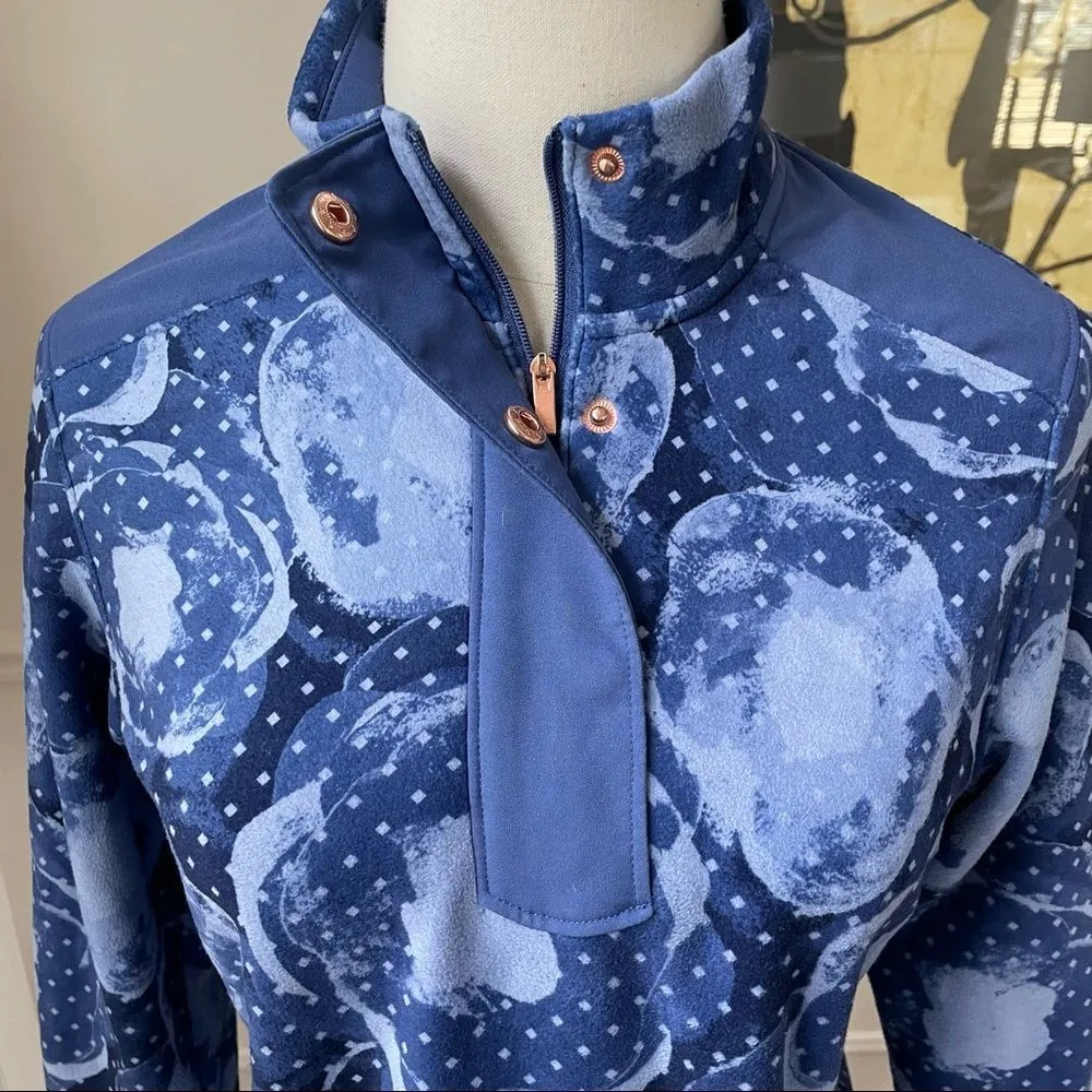 Golf Climawarm Floral 1/2 zip Shag Fleece Lined XS - Image 4