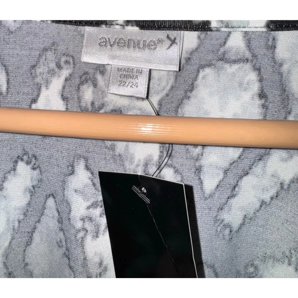 NWT Avenue Studded 3/4 Sleeve Top Women's 22/24 Old Money Resort Vacation Work Black Size undefined - Image 4