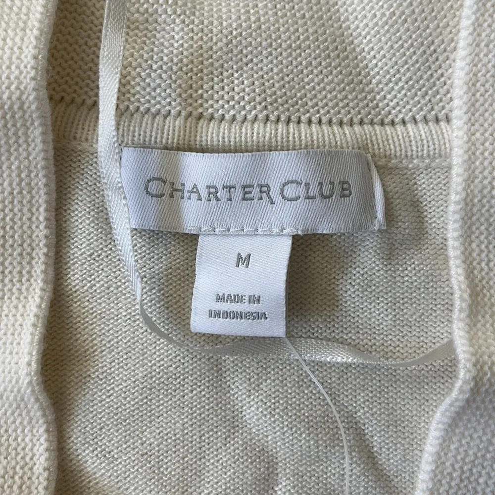 Charter Club Women’s open front button Sleeves & pockets cloud cardigan Medium - Image 2