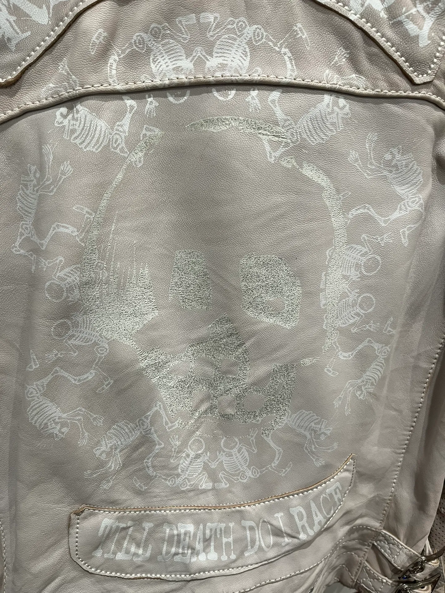 Light pink Super g psycho motorcycle jacket - Image 3