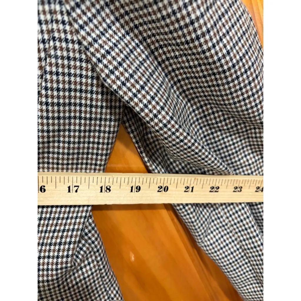 Ann Taylor Studio Wool Blazer Size 8 Houndstooth Double Breasted Vintage - Image 6