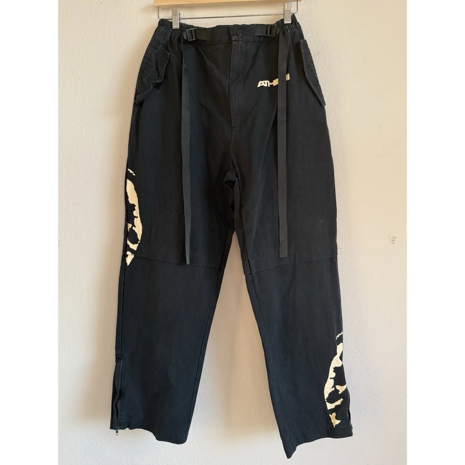 ALL TIME HIE Women's Ankle Zip Convertible Wide Leg Pants Black Size Large‎ - Image 7