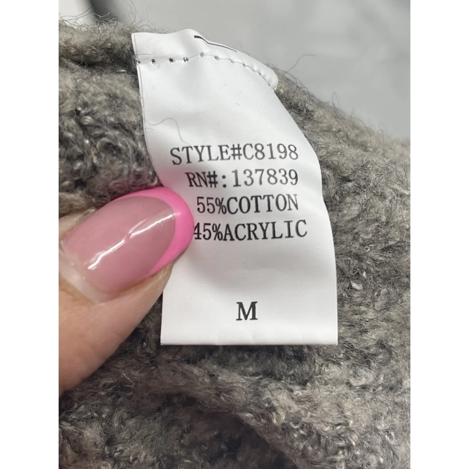 Charlotte‎ Russe Knit Cardigan Sweater Medium Women's Beige Chunky - Image 6