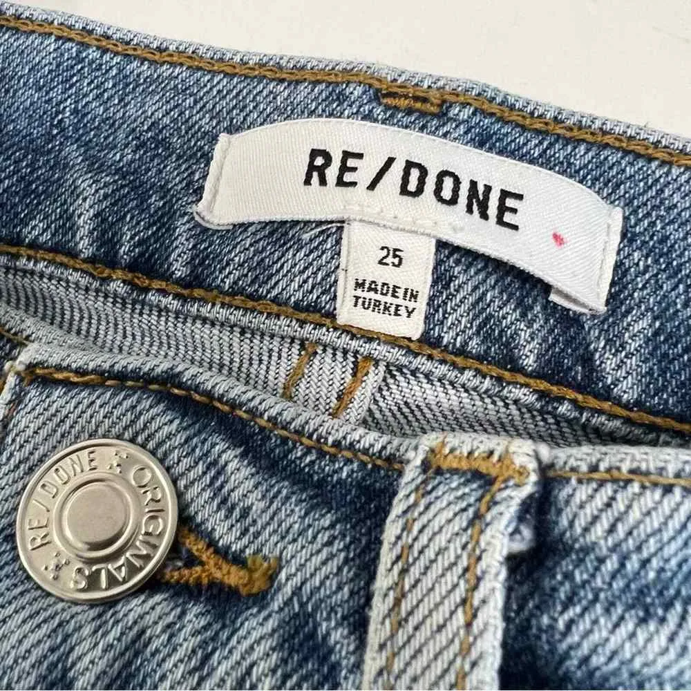 RE/DONE Sz 25 Womens Mid 90’s Comfort Stretch High Rise Ankle Jeans Button Fly - Image 5