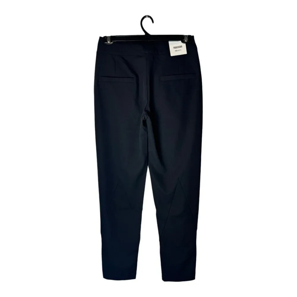 Trouser9 Pants Women Small Black Pleated Baggy Tapered Leg‎ Trousers Career NWT - Image 2