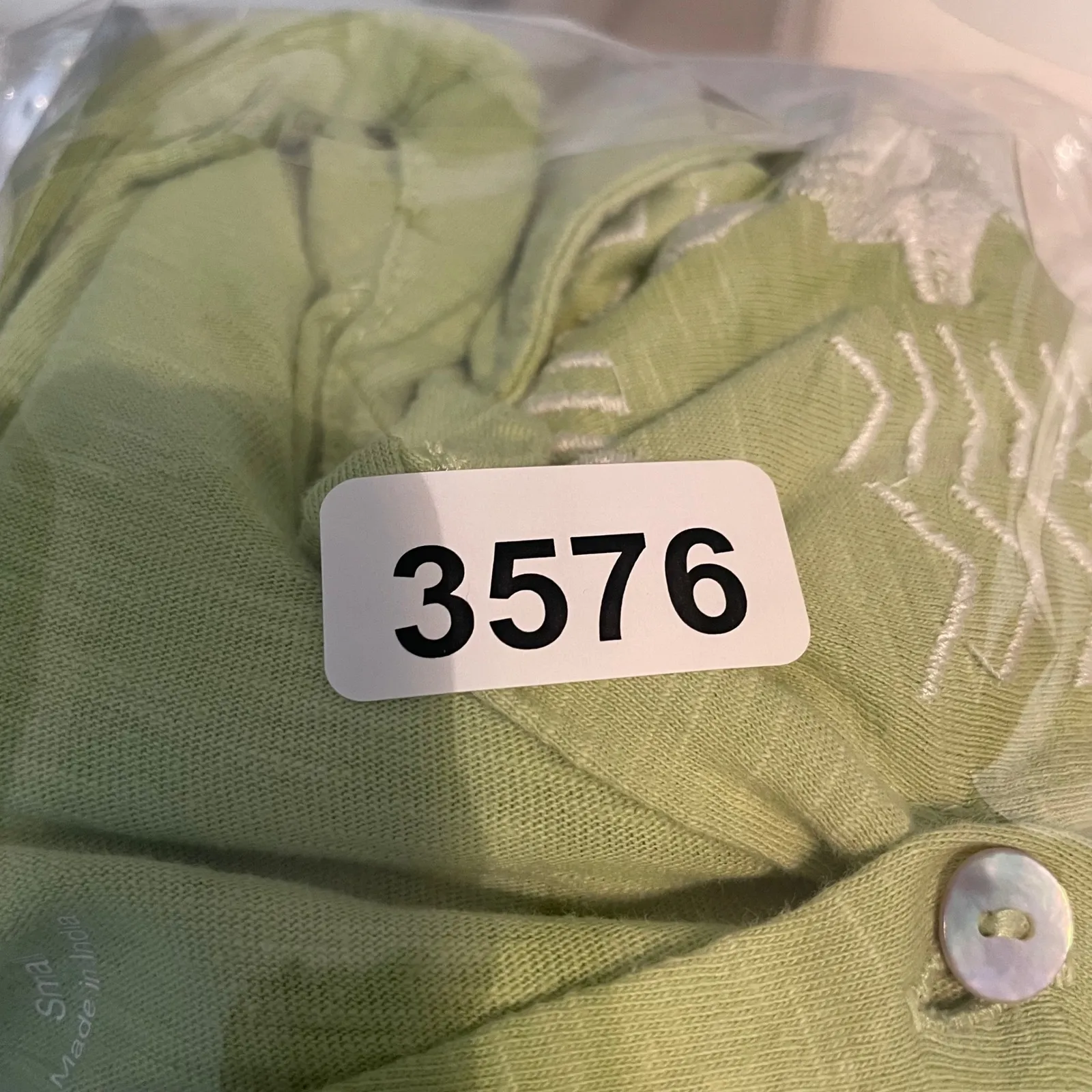 Soft Surroundings‎ Embroidered Cotton Shirt Tunic Green Women's Small Bohemian - Image 10