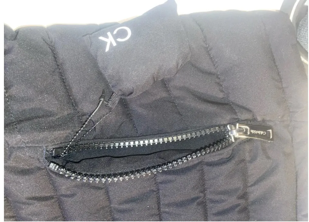 Calvin Klein women’s black quilt hoodie, insulated snow, portable jacket. Six’ XL - Image 5