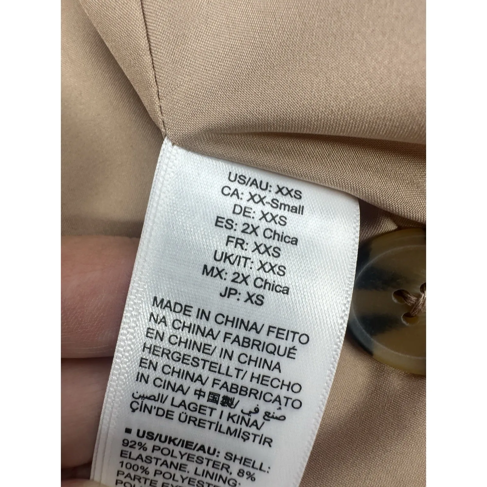 NWT The Drop Womens Blazer Blake Long Praline Brown Size XXS - Image 15