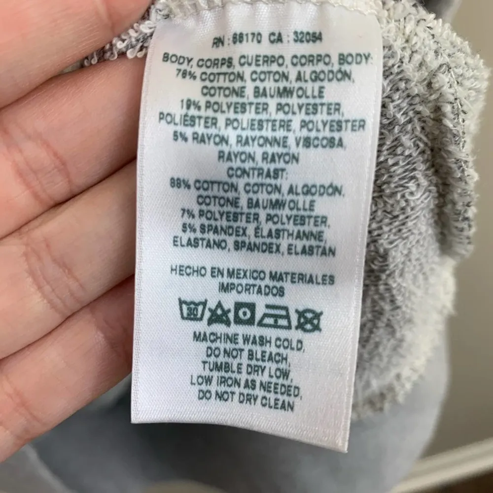 Anthropologie T.la Gray Lace-up Sweatshirt Top - Image 6