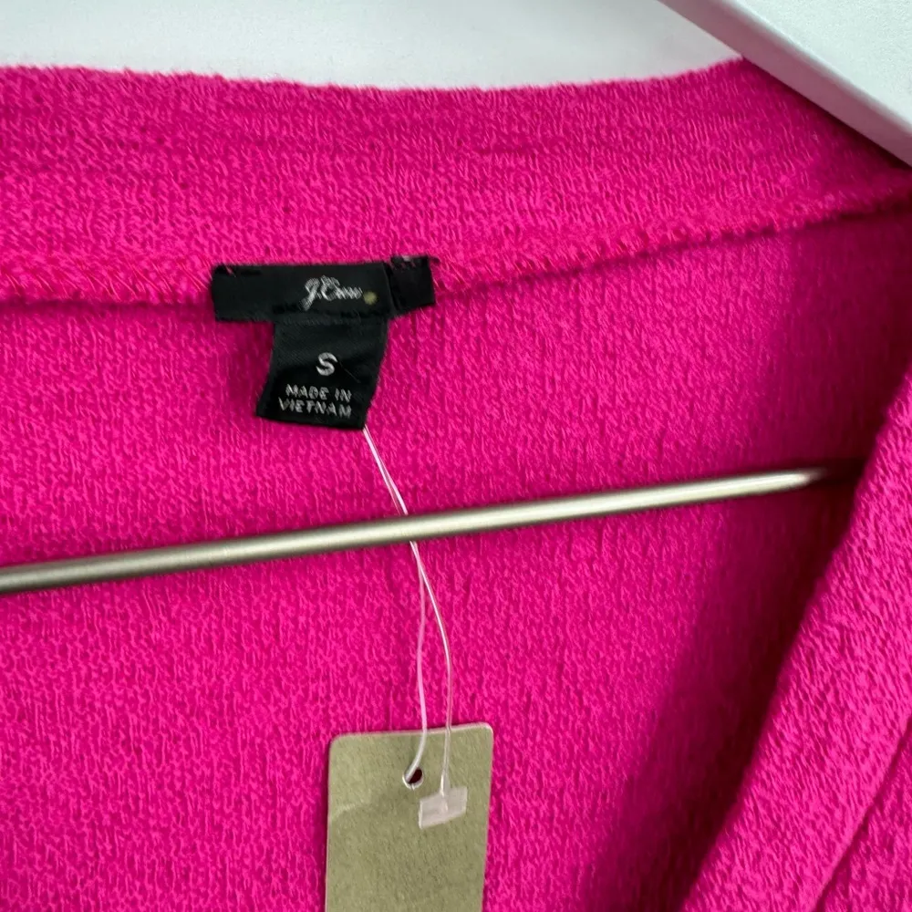 J Crew Faux Wrap Textured Crepe Top Pink Size Small - Image 4