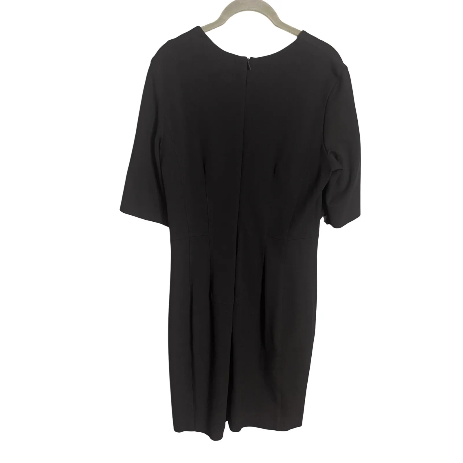 MM LaFleur Black Sheath Dress Size 14 Short Sleeve Work Career - Image 6