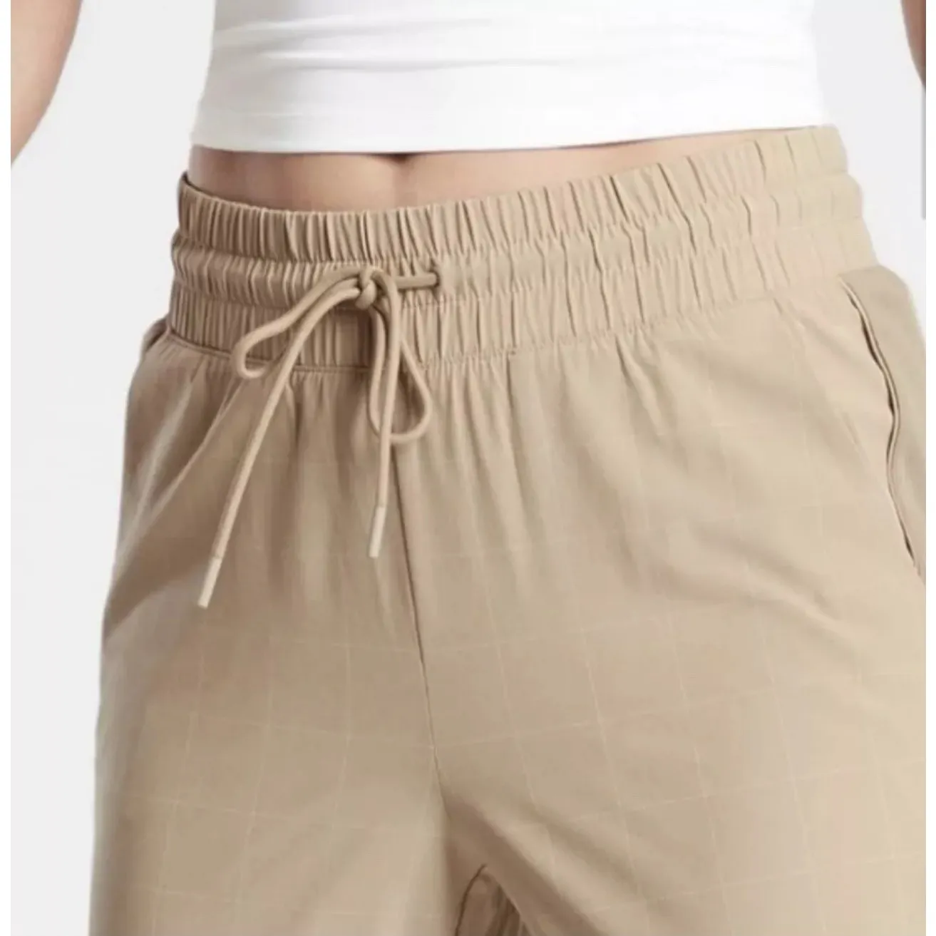 Athleta Brooklyn Textured Jogger in‎ Windowpane Taupe Size 4 - Image 5