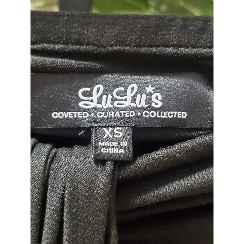 Lulu’s Women's Black Solid Polyester Scenic Drive Midi Skirt Size X - Image 4