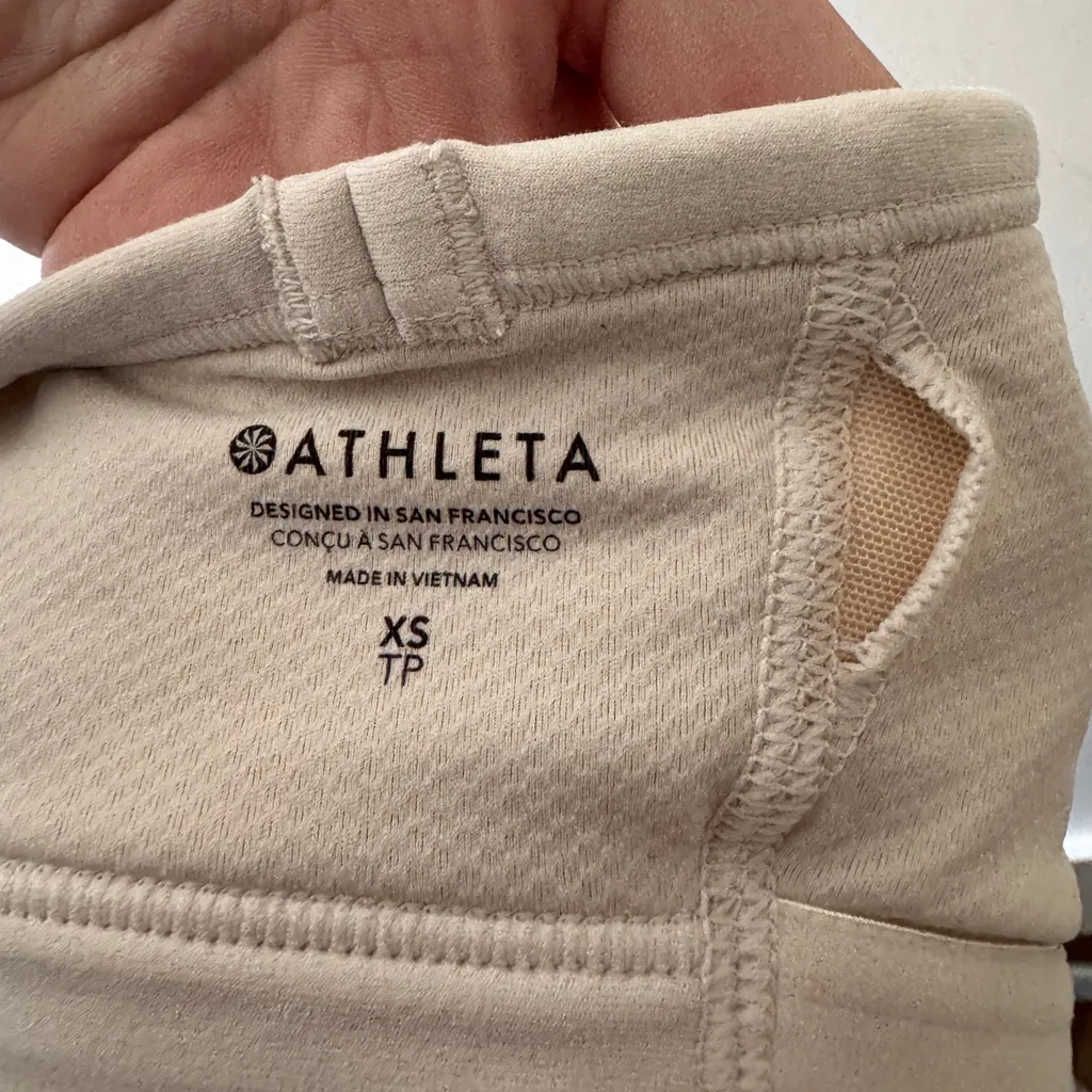 Athleta White Vital Racerback Padded Sports Bra XS - Image 7