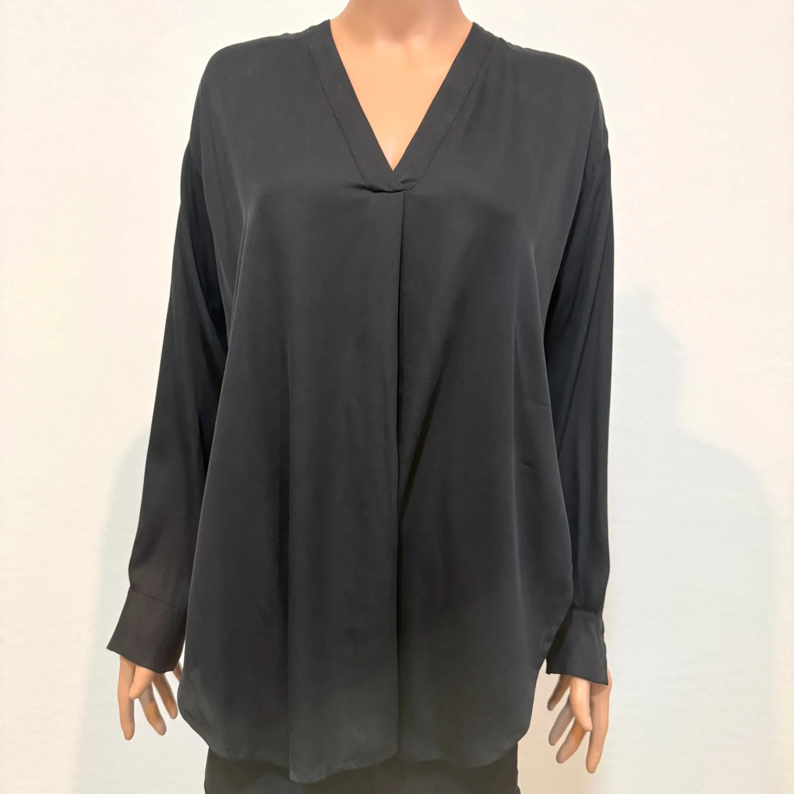 Vince small silk side split curve hem blouse tunic top TLS2 2787 - Image 8