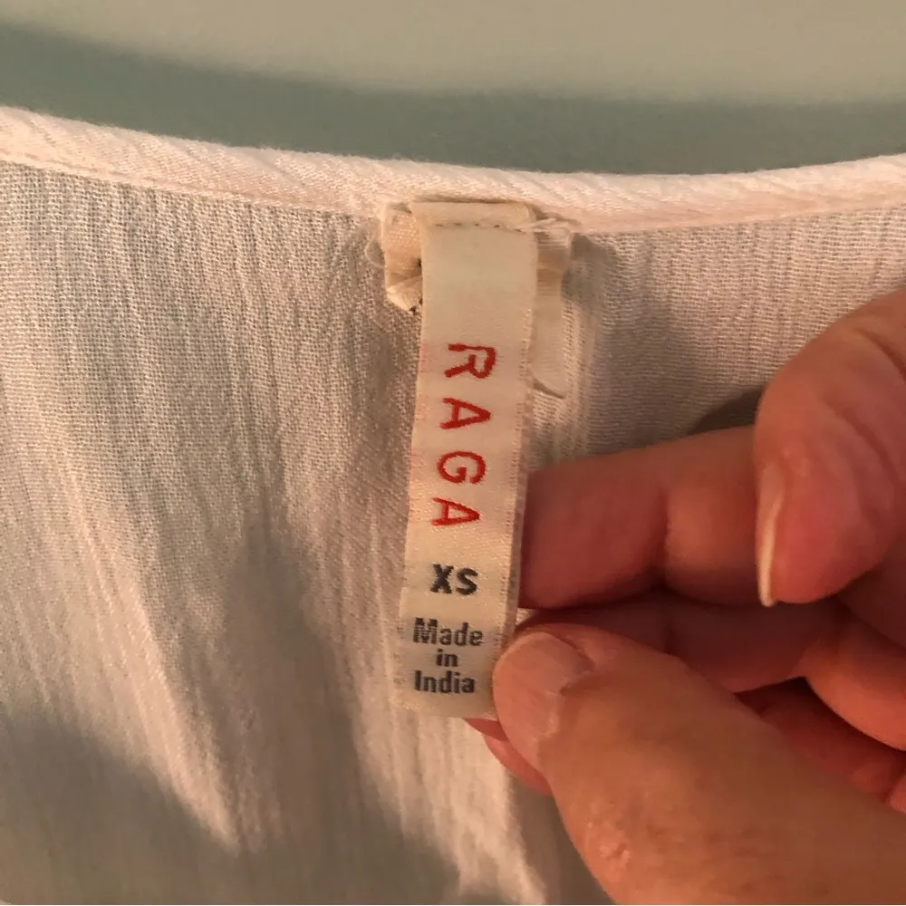 Anthropologie Raga Beaded Embroidered Bohemian Top. Size XS. - Image 5