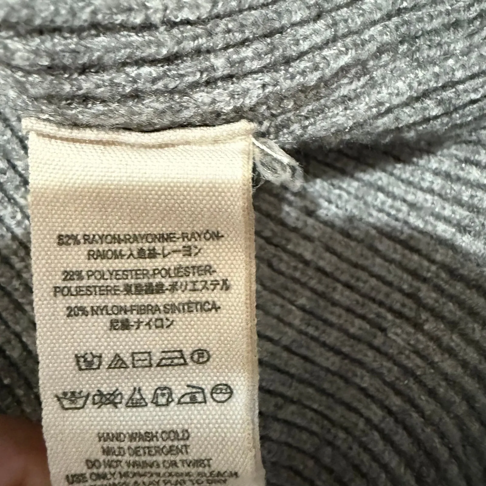 Free People  turtleneck‎ tunic sweater Size L Cozy Boxy Oversized gray - Image 7